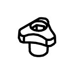 Thule Knob with nut black-2pc-1500603527