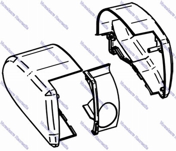 Thule LH+RH Endcap mainhousing 6300 white-1500603336