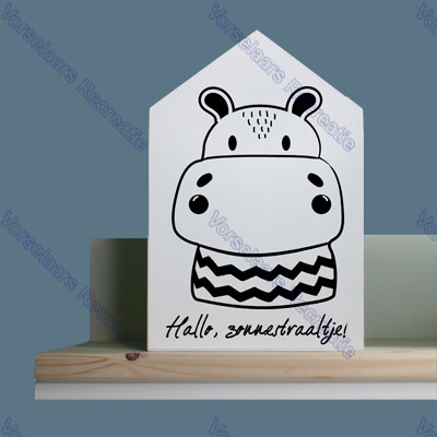 Huis met nijlpaard babykamer decoratie | babykameraccessoire