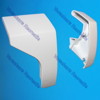 Thule LH+RH Endcap leadrail 6200 White-1500602600